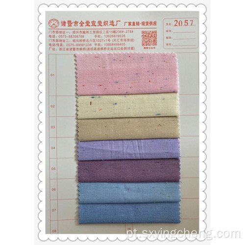 Tecido de pontos coloridos de algodão poliéster